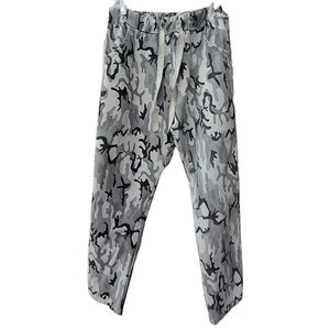 Black And Gray Camo Jogger Pants Made In Italy